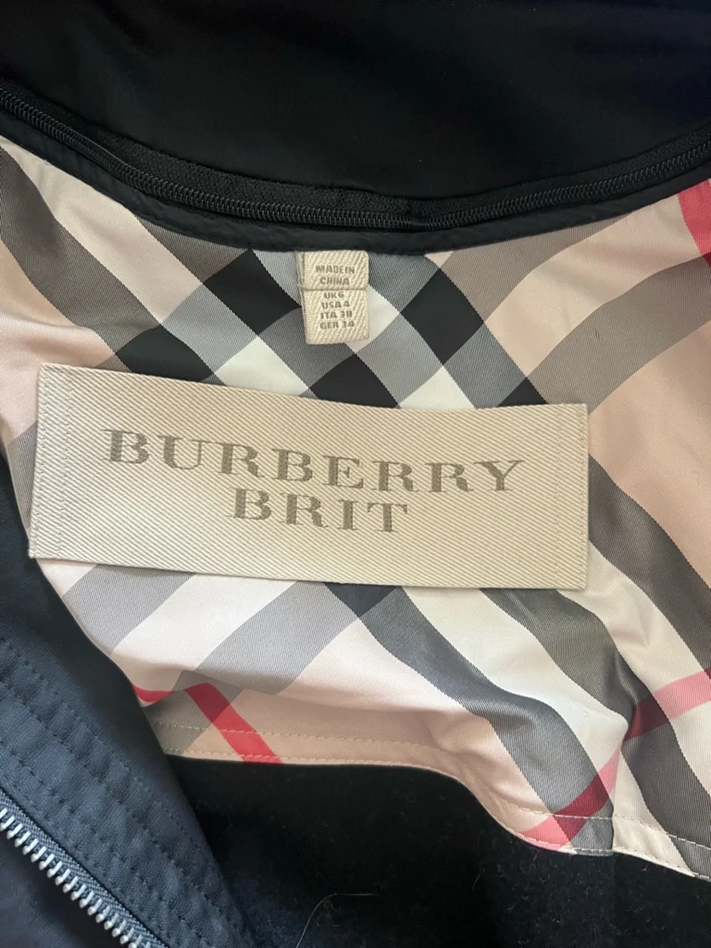 Burberry Brit Black Trench Coat with Signature Check Lining - Picture 5 of 9